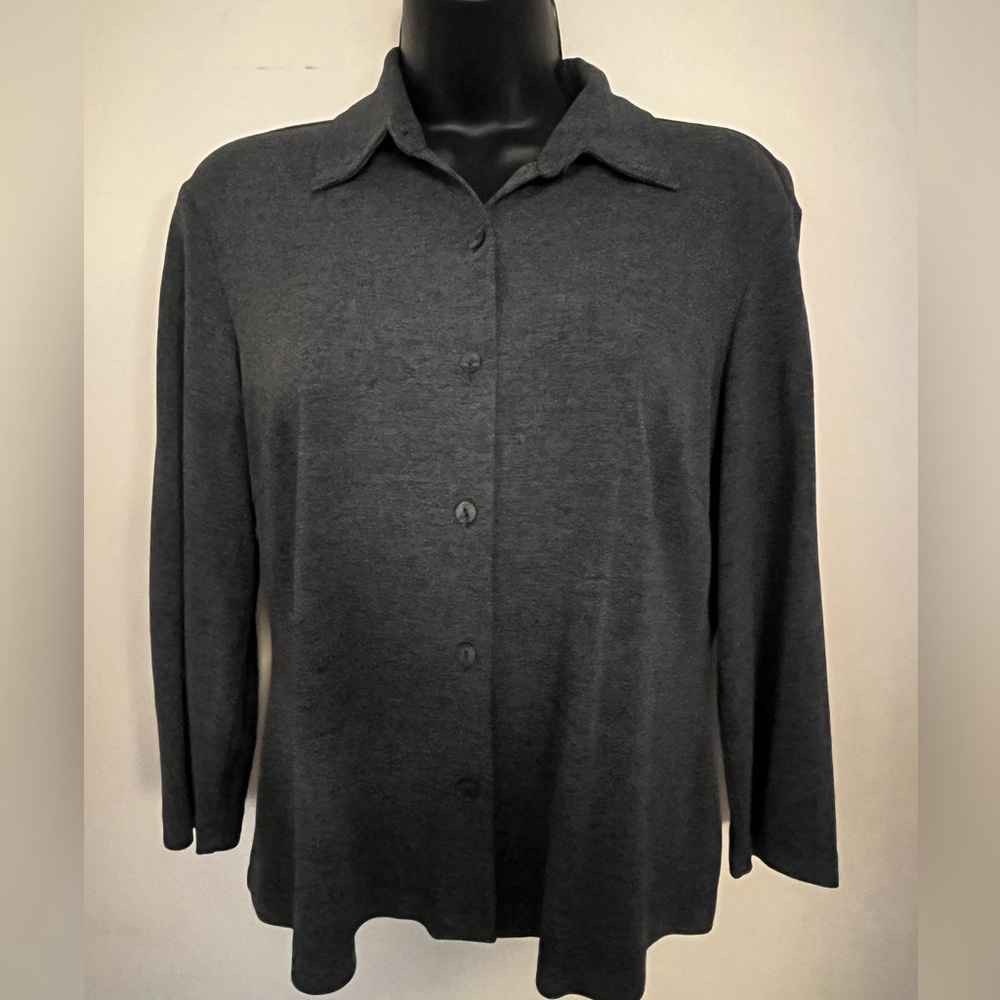 Classic Gray Button-Up Cardigan